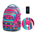 Allover Printing Fashion School Bag Custom Waterproof Travel backpacks with laptop compartment